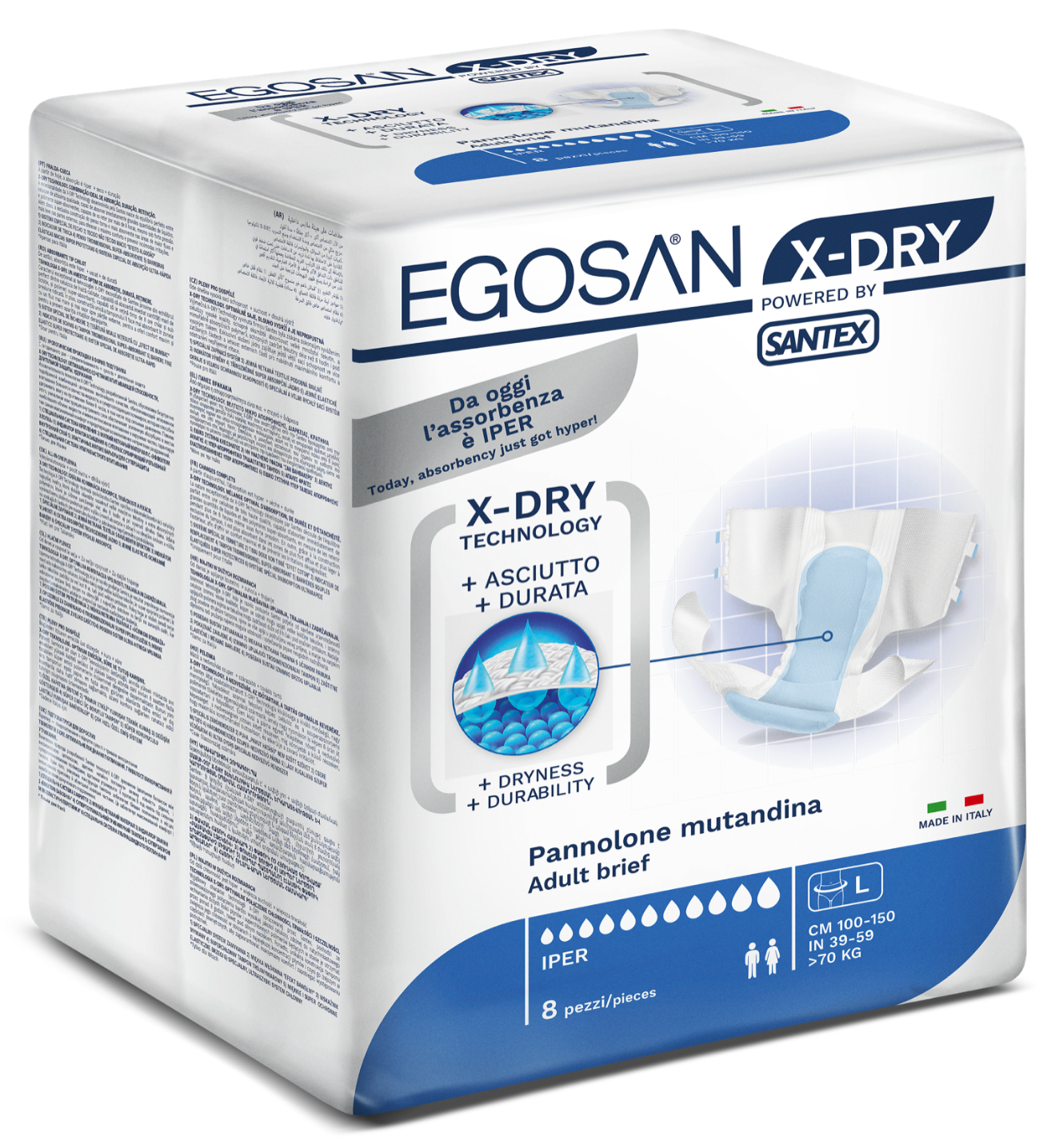 X-Dry Inkontinenzwindeln und -hosen; bei sehr schwerer Inkontinenz