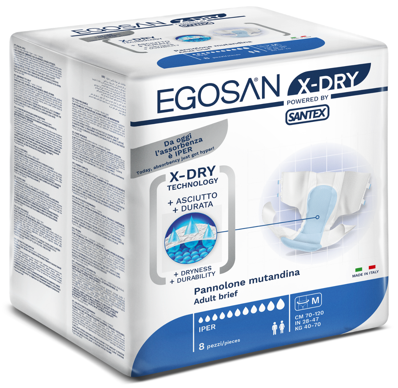 X-Dry Inkontinenzwindeln und -hosen; bei sehr schwerer Inkontinenz