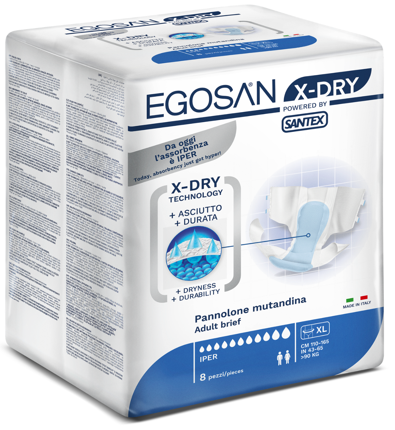 X-Dry Inkontinenzwindeln und -hosen; bei sehr schwerer Inkontinenz